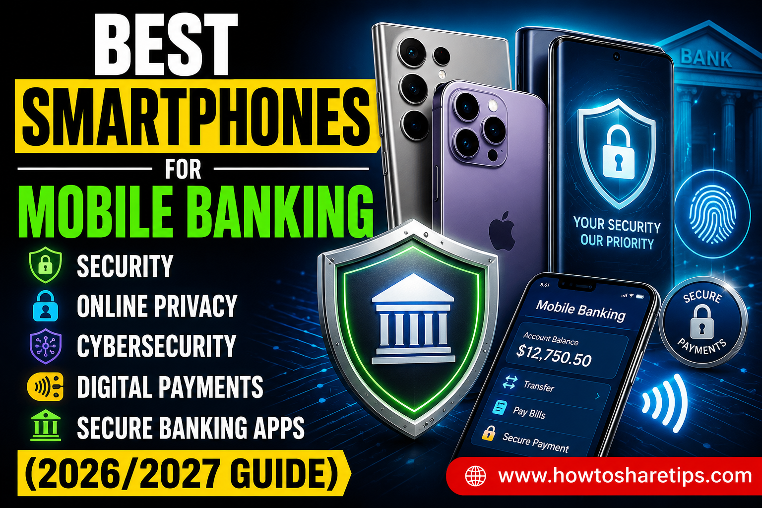 Best Smartphones for Mobile Banking Security, Online Privacy, Cybersecurity, Digital Payments, and Secure Banking Apps (2026/2027 Guide)